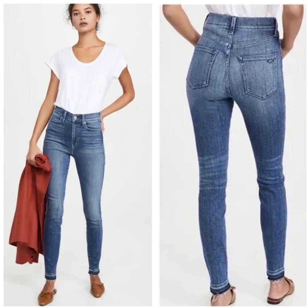 AYR The Riser High Rise Skinny Jeans Neon Jupiter Dark Wash Size 28 L 28 $225